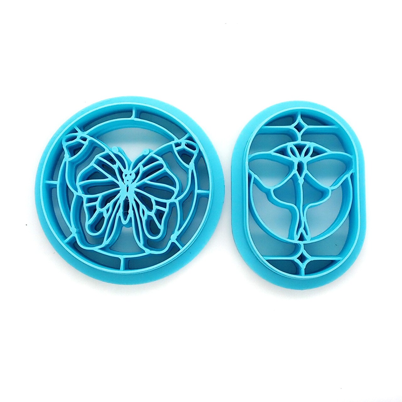 Butterfly & Moth Clay Cutter, Stained Glass Style, 2 pcs, Adorabilities
